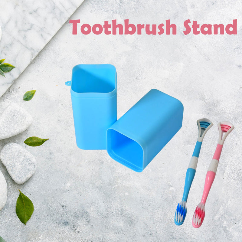 4991 Blue Square Shape Capsule Travel Toothbrush Toothpaste Case Holder Portable Toothbrush Storage Plastic Toothbrush Holder. 