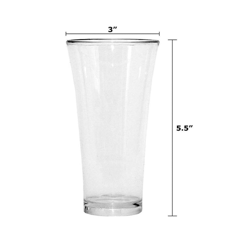 0630 Stylish look Plastic Juicy Glass, Transparent Glasses Set 300ml (6pcs) - 