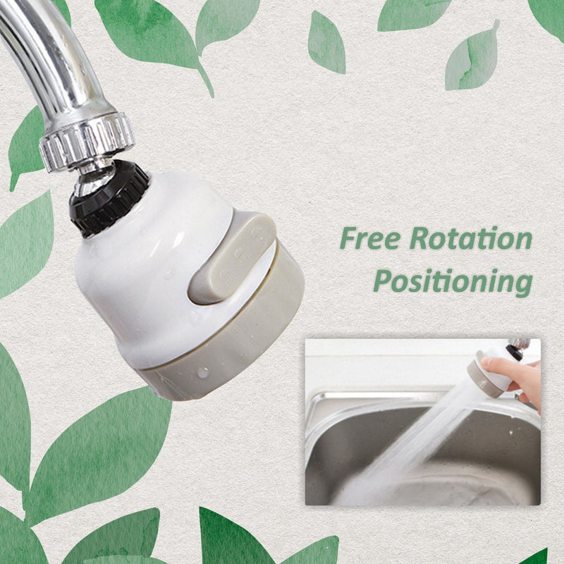 1589 Rotatable Splash Proof 3 Modes Water Saving Nozzle Filter Faucet Sprayer - Opencho