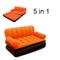 870 -5 in 1 Foldable Inflatable Multi Function Double Air Bed Sofa Chair Couch Lounger Bed Mattress with Air Pump