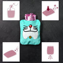 6529 Doremon Cartoon small Hot Water Bag with Cover for Pain Relief, Neck, Shoulder Pain and Hand, Feet Warmer, Menstrual Cramps. 