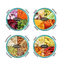 2054 3 BLADE MANUAL GREEN FOOD CHOPPER, COMPACT & POWERFUL HAND HELD VEGETABLE CHOPPER. 