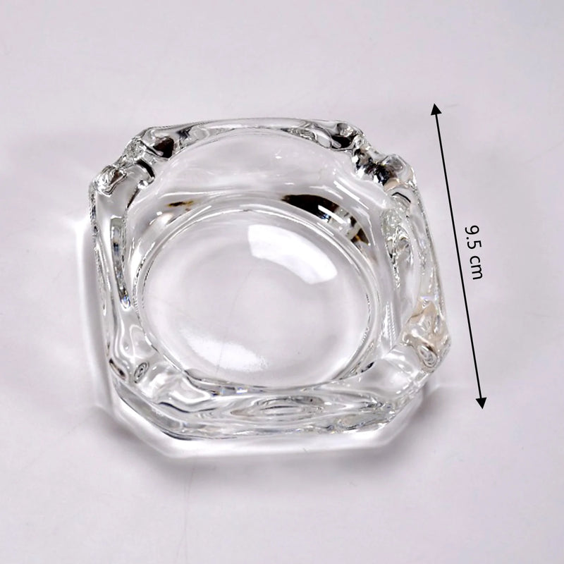4064 Glass Brunswick Crystal Quality Cigar Cigarette Ashtray Round Tabletop for Home Office Indoor Outdoor Home Decor 