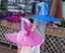 1435 Foldable Waterproof Hands Free Rain Head Wearing Umbrella Cap - 