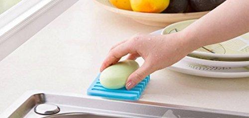 0810 Silicone Soap Holder Soap Dish Stand Saver Tray Case for Shower