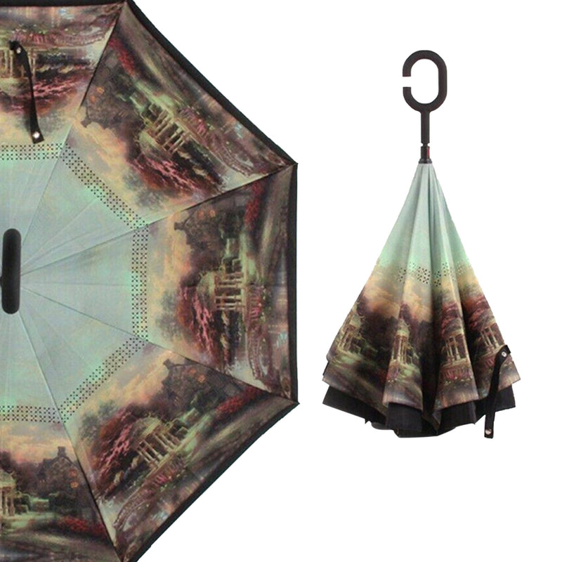 0233 Travel Windproof Umbrella (Reverse Umbrella) - 