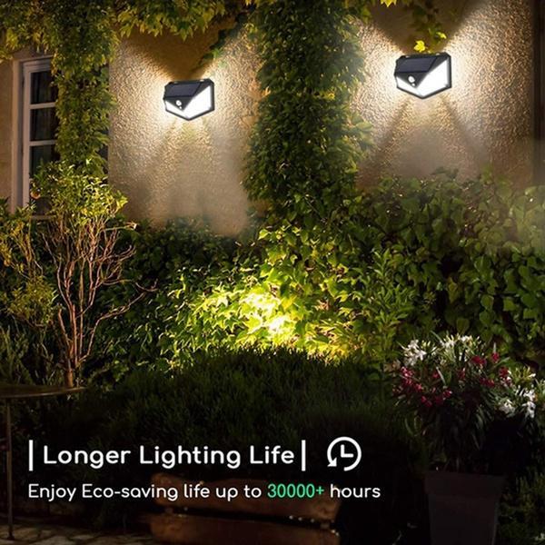 1255 Solar Lights for Garden LED Security Lamp for Home, Outdoors Pathways - Opencho