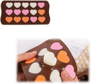 1187 Food Grade Non-Stick Reusable Silicone Heart Shape 15 Cavity Chocolate Molds / Baking Trays - 