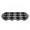 7064 Non-Stick Carbon Steel 12-Cup Muffin Pan Midi Shape Muffins, Cupcake Mold (17X11 Inch)