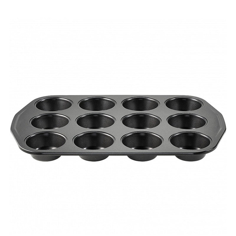 7064 Non-Stick Carbon Steel 12-Cup Muffin Pan Midi Shape Muffins, Cupcake Mold (17X11 Inch)