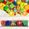 8098 Geometric Brick - 5 Angle Matching Column Blocks for Kids - Preschool Educational Learning Toys. 