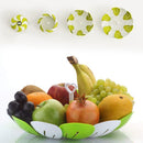 2611 Lotus Shape Foldable Fruit & Vegetable Basket Tray,Color May Vary