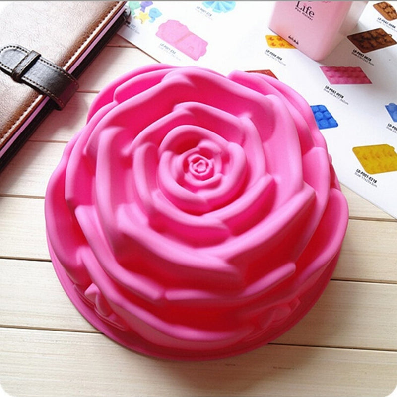 4764 Silicone Mould Valentine's Day Rose Silicone Cake Baking Mould for Dessert Chocolate