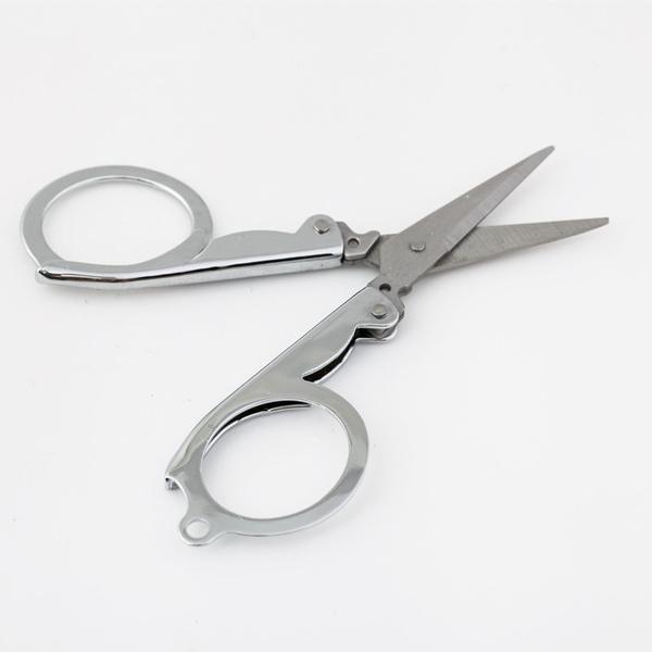 1603 Small Size Folding Cutting Scissor for Paper Cutting, Eyebrow and Beard Trimming - 