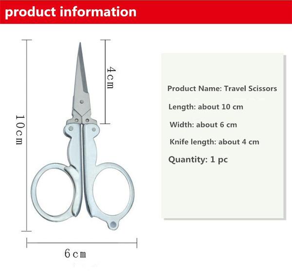 1603 Small Size Folding Cutting Scissor for Paper Cutting, Eyebrow and Beard Trimming - 