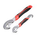 Power Tool Set 2Pcs Multi-Function Universal Quick Snap N Grip Adjustable Wrench Spanner Set (Red & Black, 2pcs)