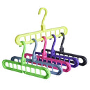 1553 Anti-Skid Plastic 9-Holes Magic Wardrobe Folding Hangers - DeoDap