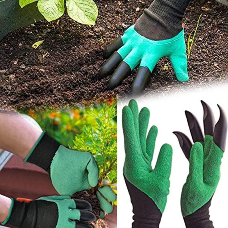 Opencho Gardening Tools - Garden Gloves with Claws for Digging and Planting, 1 Pair Ergonomic Grip, Incredibly Sharp Secateurs