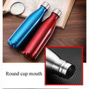 Red-Blue Combo Stainless Steel Vacuum Insulated Water Bottle | 500 ml Hot Cold Double thermal Wall hiking, School travel Flask Tumbler (Set of 2)