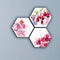 1140 Hexagonal Wall Mount Modern Art for Home Decoration (Set of 3)