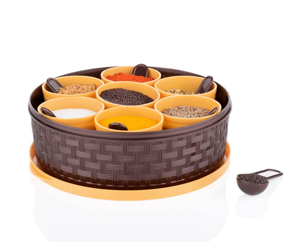 2509 Round Plastic Masala Spice Box - Opencho