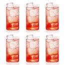 2343 Heavy unbreakable Stylish Plastic Clear look fully Transparent Glasses Set 330ml (6pcs) - 