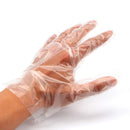 0670 Plastic Transparent Disposable Clear Gloves (White) (100Pc) - DeoDap