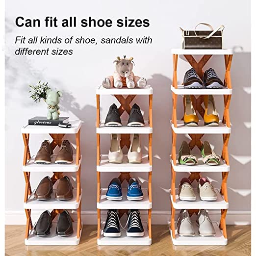 9078 4 LAYER SHOES STAND, SHOE TOWER RACK SUIT FOR SMALL SPACES, CLOSET, SMALL ENTRYWAY, EASY ASSEMBLY AND STABLE IN STRUCTURE, CORNER STORAGE CABINET FOR SAVING SPACE 