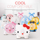 6464 plastic cute mini  cartoon electric usb fan desk fan for children 