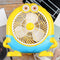 6464 plastic cute mini  cartoon electric usb fan desk fan for children 