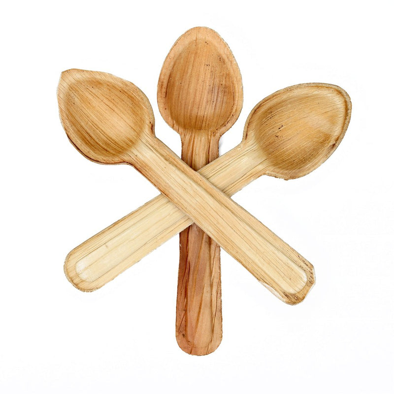 3223 Disposable Eco-friendly Wooden Spoons (Pack of 100) - 