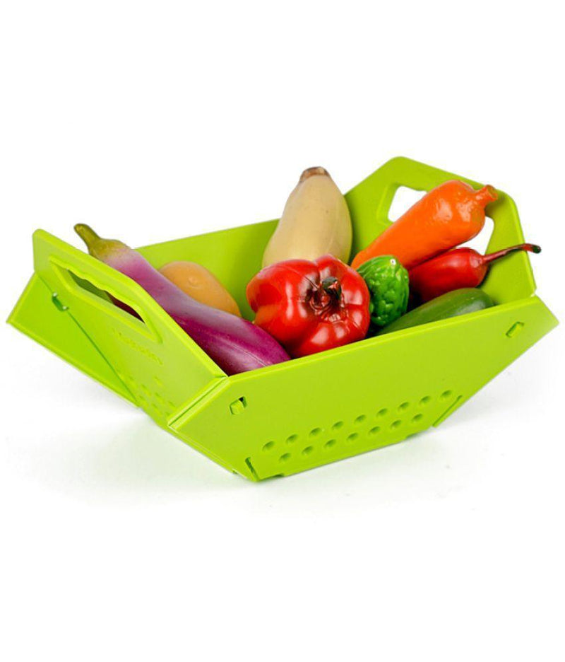704 -3 in 1 Fruit & Vegetable Chopping Board Wash Folding Basket