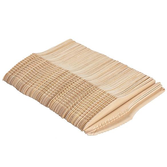 3225 Disposable Eco-friendly Wooden Knifes (Pack of 100) - 