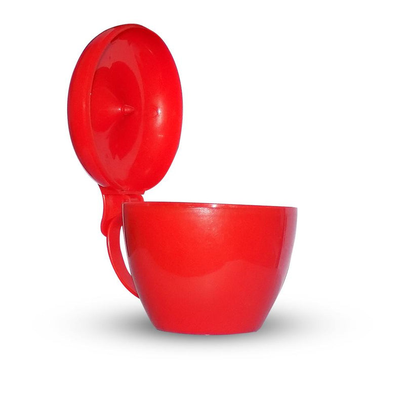 864 Fancy Green apple shaped plastic tea/coffee mug or cup with lid