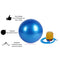 7428 Heavy Duty Gym Ball Non-Slip Stability Ball with Foot Pump for Total Body Fitness