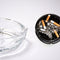 4063 Glass Brunswick Crystal Quality Cigar Cigarette Ashtray Round Tabletop for Home Office Indoor Outdoor Home Decor 