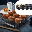 7064 Non-Stick Carbon Steel 12-Cup Muffin Pan Midi Shape Muffins, Cupcake Mold (17X11 Inch)