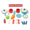 3916 Kitchen Cooking Set used in all kinds of household and official places specially for kids and children for their playing and enjoying purposes.  