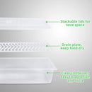 2628 Food Storage Container with Removable Drain Plate and Lid 1500 ml (Pack of 2Pc)  