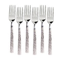 7005 Self Design Stainless Steel Fork Set - 6 Pcs - Opencho