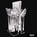 7007 Stainless Steel Stylish Cutlery Set with Spoons, Forks, Butter Knives for Stylish Dining (Set of 24 Pcs) - Opencho