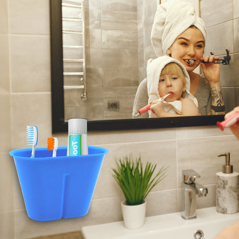 7031 Multipurpose ToothBrush Paste Holder Wall Mount Shelf