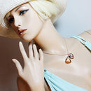 Fashion Women Bead Chain Necklace Pendant Heart Shaped Photo Locket Jewelry Gift