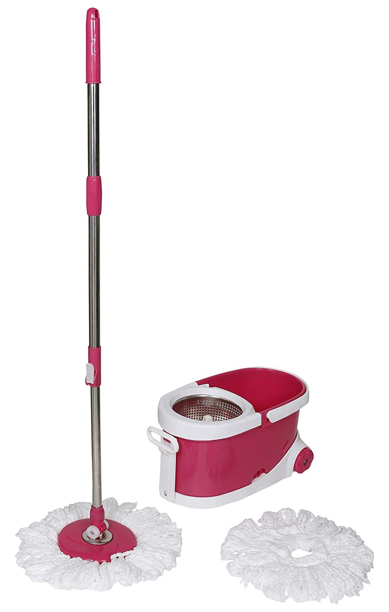 0837 Spin Bucket Mop with Refills for All Type of Floors