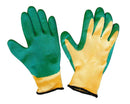 0719 Falcon Rubber Garden Gloves (Green & Yellow)