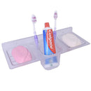 0756_ABS Plastic 4 in 1 Multipurpose Kitchen/Bathroom Shelf/Paste-Brush Stand/Soap Stand/Tumbler Holder/Bathroom Accessories