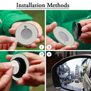 1512 Blind Spot Round Wide Angle Adjustable Convex Rear View Mirror - Pack of 2 - 