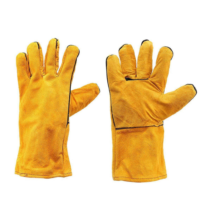 Dark Poly-carbonated Lens Welding Goggles and Heat Resistant Welding Work Gloves