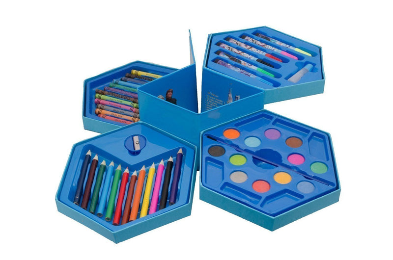 0859 46 Pcs Plastic Art Colour Set with Color Pencil, Crayons, Oil Pastel and Sketch Pens