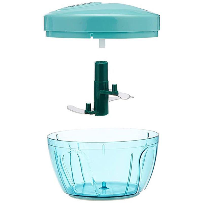 2054 3 BLADE MANUAL GREEN FOOD CHOPPER, COMPACT & POWERFUL HAND HELD VEGETABLE CHOPPER. 